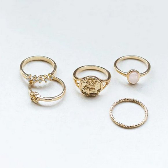 Princess Polly Jewelry Princess Polly Sonia Ring Pack In Gold Size